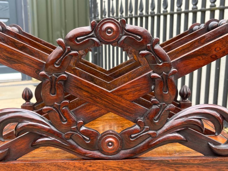 A fine quality William IV Period rosewood Canterbury designed by J.C louden